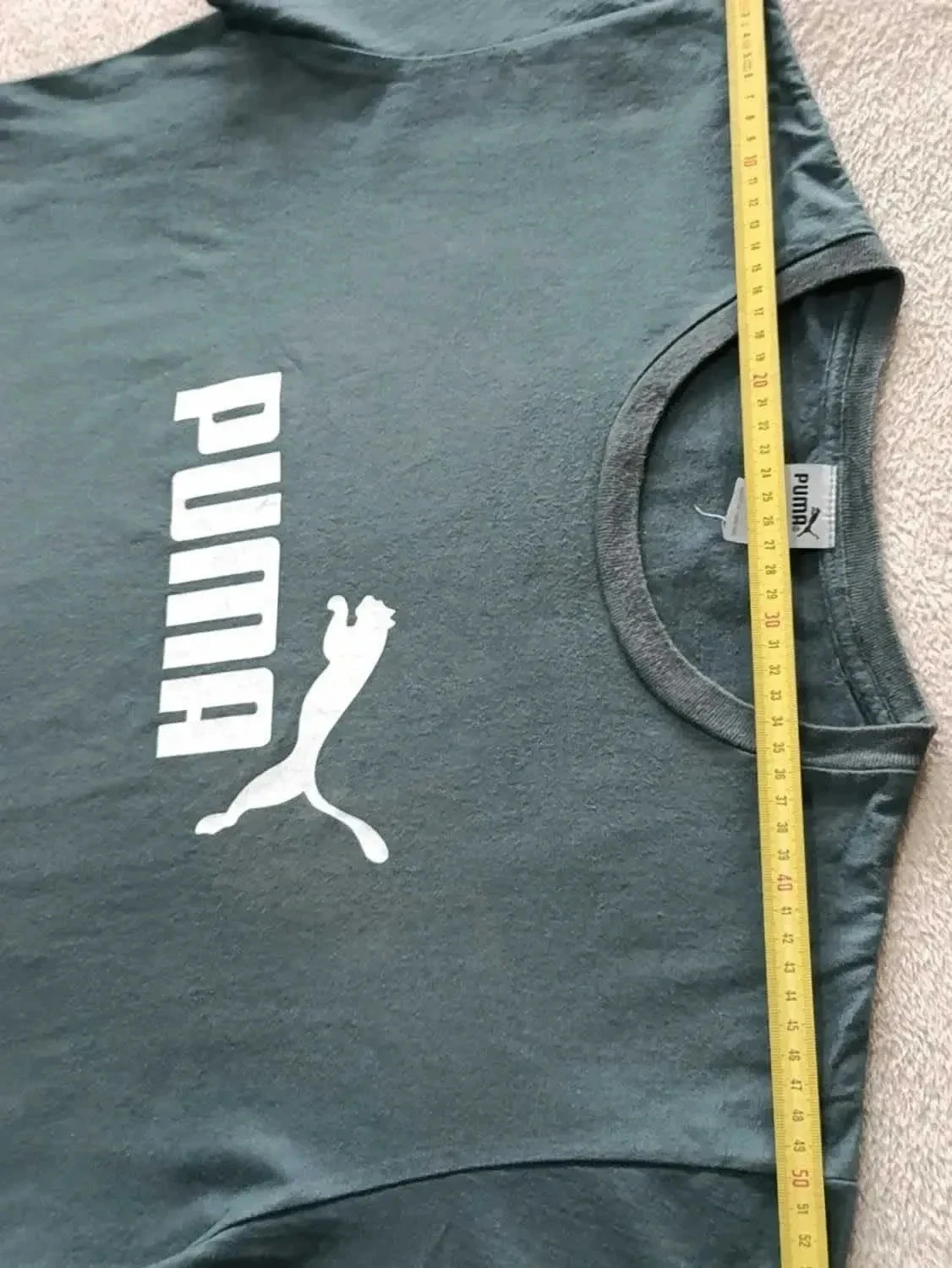 Camiseta Puma verde com Logo branco Tamanho XL – photo 11
